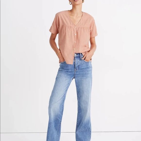 Madewell Rhyme Textured Button Down in Clipdot
